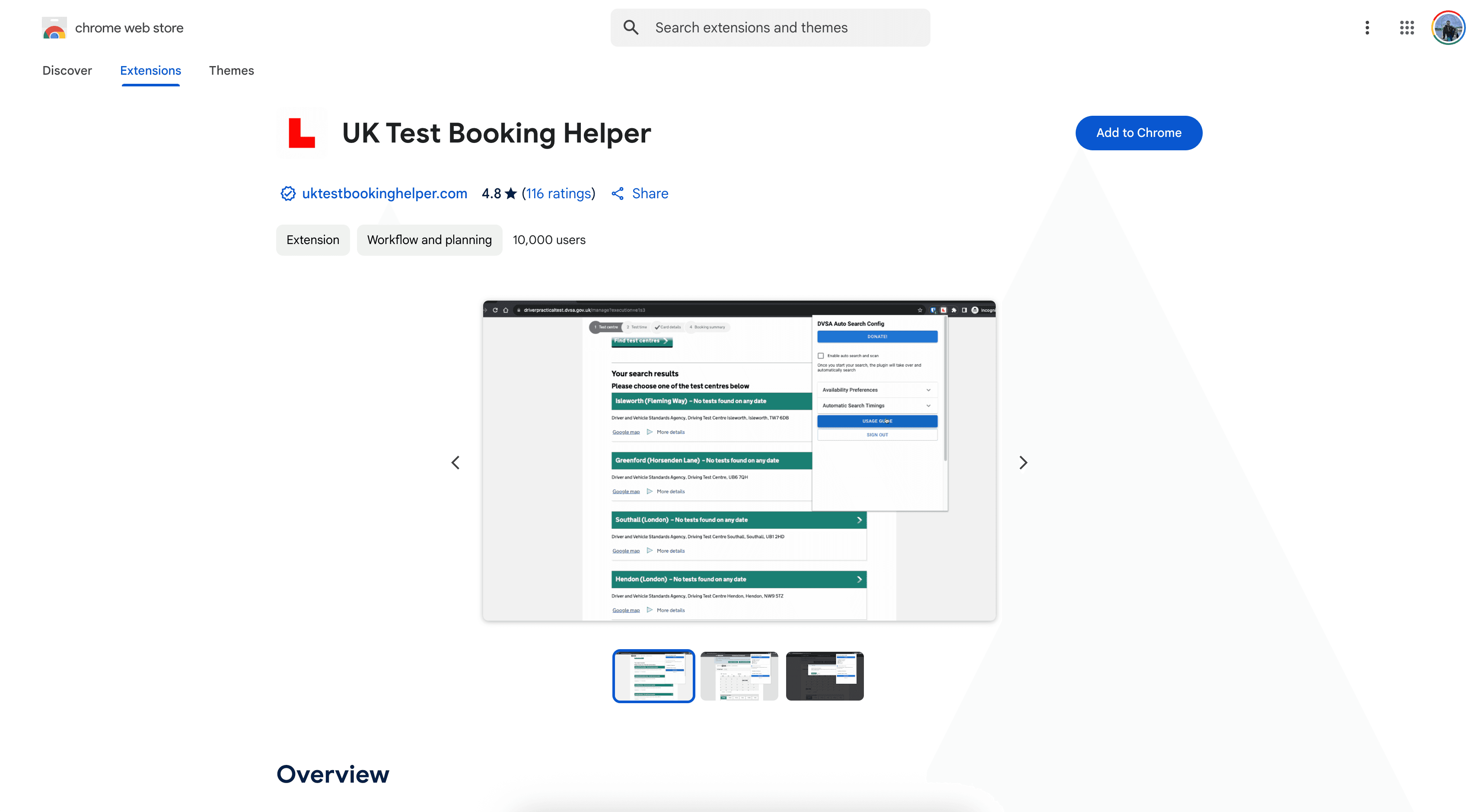 🧩 UK Test Booking Helper - Chrome Extension